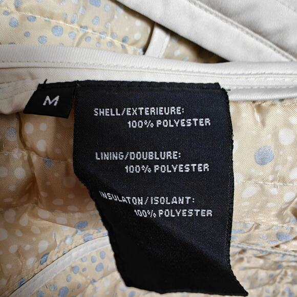 Dana Buchman Cream Quilted Zip Up Jacket 4 Pockets Women’s Size M - Picture 9 of 12